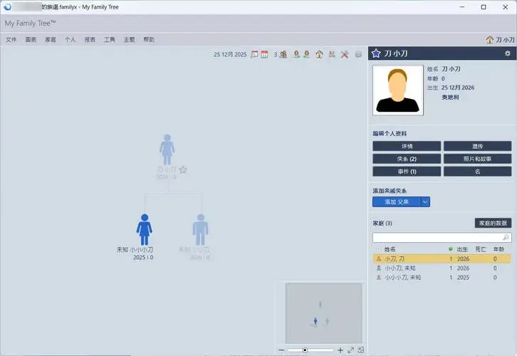 族谱制作工具My Family Tree v16.0.0.0绿色版-一支黑兰州