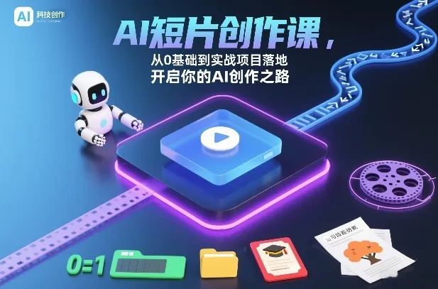 AI短片创作课，从0基础到实战项目落地，开启你的AI创作之路-一支黑兰州