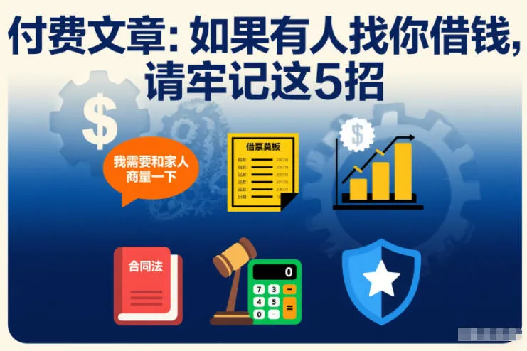 付费文章：如果有人找你借钱，请牢记这5招-一支黑兰州