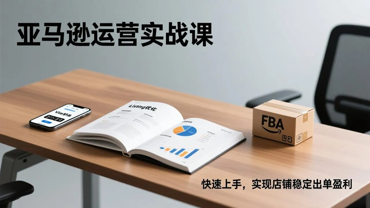 亚马逊运营实战课，Listing优化、Vine秒杀、FBA发货，快速上手，实现店铺稳定出单盈利-一支黑兰州