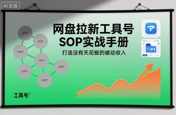 网盘拉新工具号SOP实战手册，打造没有天花板的被动收入-一支黑兰州