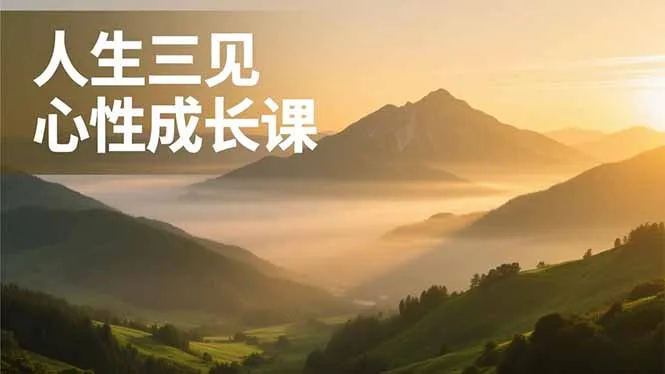 人生三见心性成长课，见天地众生自己，搞透人性安顿身心，活出清晰自我，内在富足无价-一支黑兰州