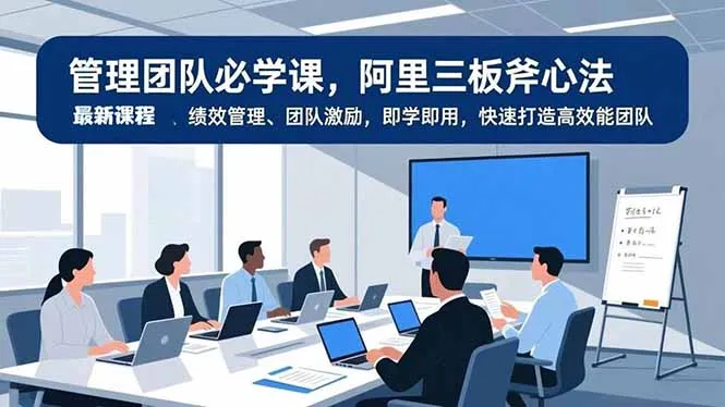 管理团队必学课，阿里三板斧心法、绩效管理、团队激励，即学即用，快速打造高效能团队-一支黑兰州