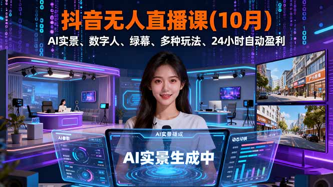 抖音无人直播课(10月-一支黑兰州
