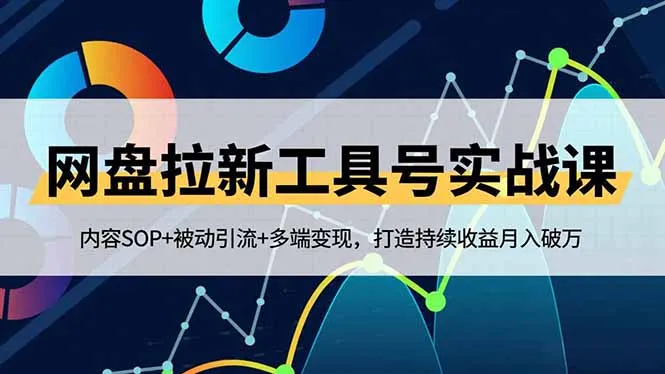 网盘拉新工具号实战课，内容SOP+被动引流+多端变现，打造持续收益月入破万-一支黑兰州
