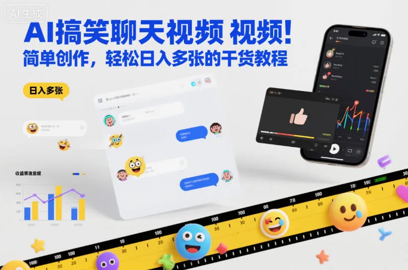 AI搞笑聊天视频，简单创作，轻松日入多张的干货教程-一支黑兰州