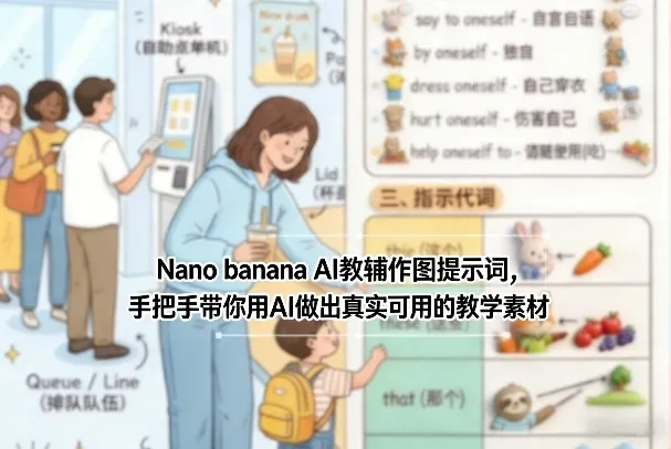 Nano banana AI教辅作图提示词，手把手带你用AI做出真实可用的教学素材-一支黑兰州