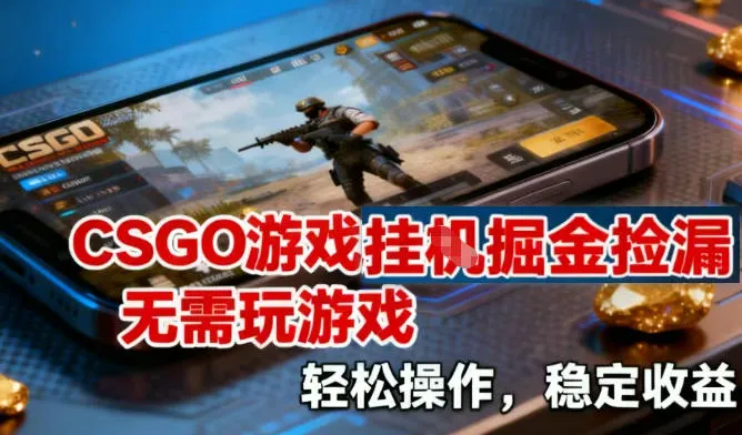 CSGO游戏挂G掘金捡漏，不需要玩游戏，操作简单，收益稳定【揭秘】-一支黑兰州
