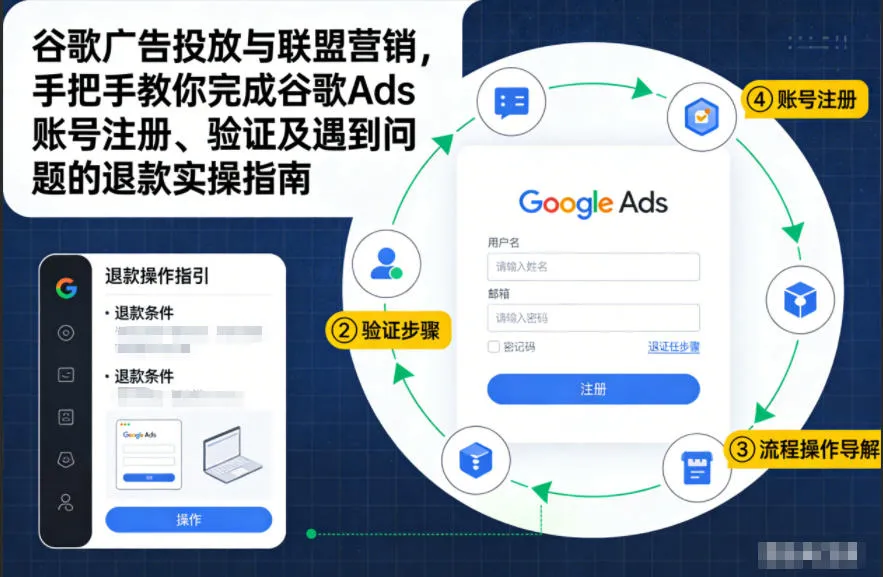 谷歌广告投放与联盟营销，手把手教你完成谷歌Ads账号注册、验证及遇到问题的退款实操指南-一支黑兰州