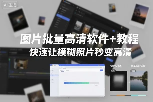 图片批量高清软件+教程，快速让模糊照片秒变高清-一支黑兰州