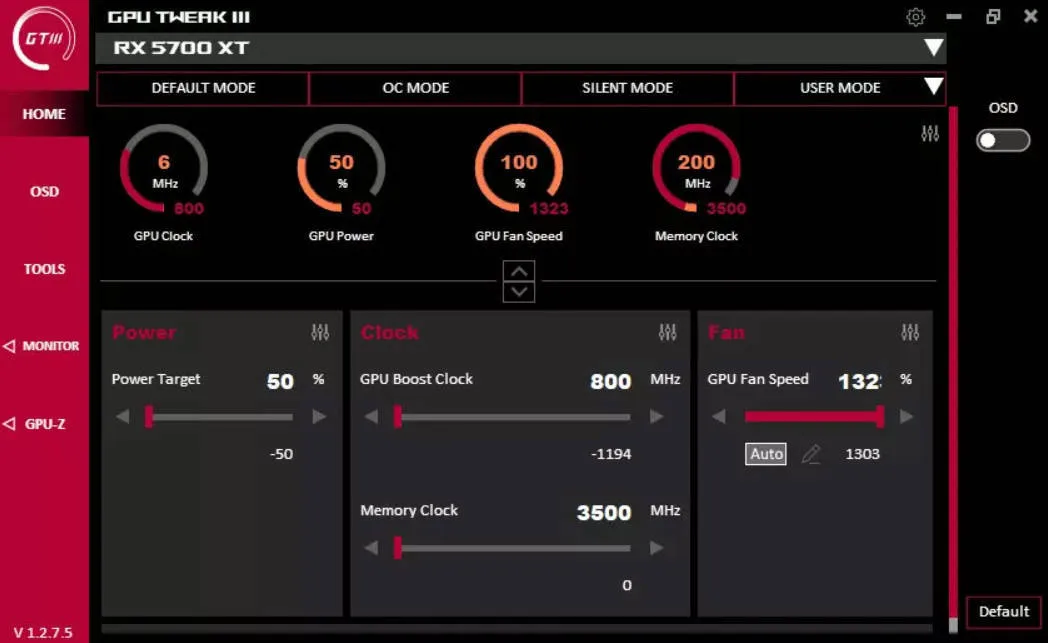 显卡超频GPU Tweak III v2.0.8.5 显卡超频GPU Tweak III v2.0.8.5