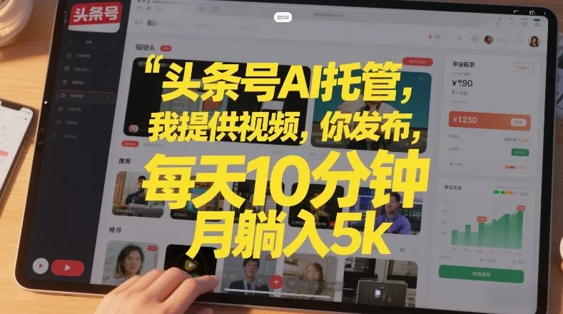 头条号AI托管，我提供视频，你发布，每天10分钟，月躺入5k+【揭秘】-一支黑兰州