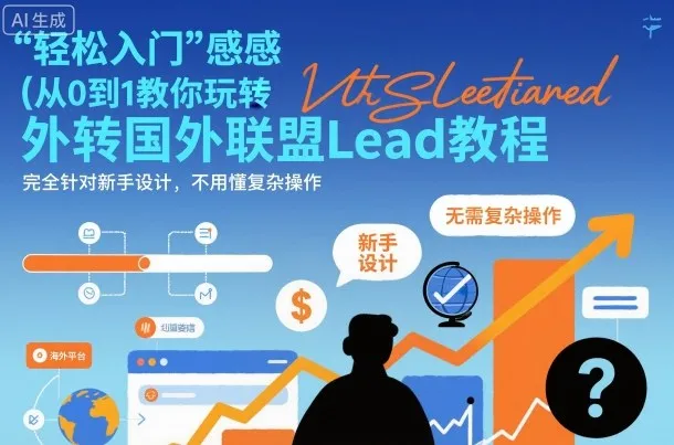国外联盟賺美刀项目，从0到1教你玩转国外联盟Lead教程，纯新手可操作性100%-一支黑兰州