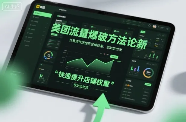 美团流量爆破方法论，付费流快速提升店铺权重，带动自然流-一支黑兰州