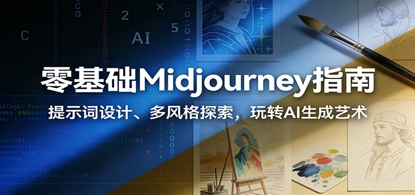 零基础Midjourney指南：提示词设计、多风格探索，玩转AI生成艺术-一支黑兰州