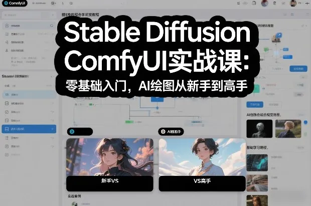 Stable Diffusion ComfyUI实战课：零基础入门，AI绘图从新手到高手-一支黑兰州