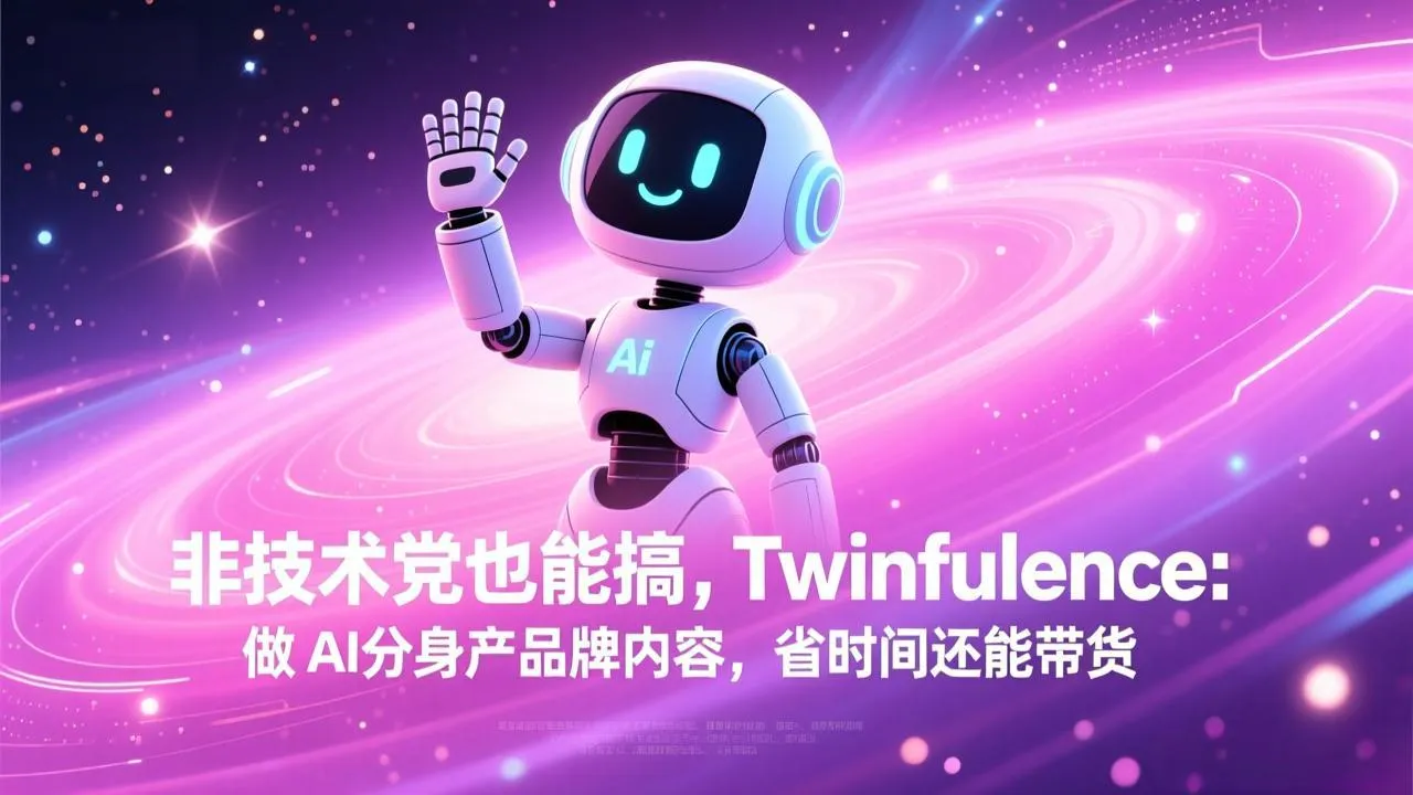 非技术党也能搞!Twinfluence:做 AI 分身产品牌内容,省时间还能带货-一支黑兰州