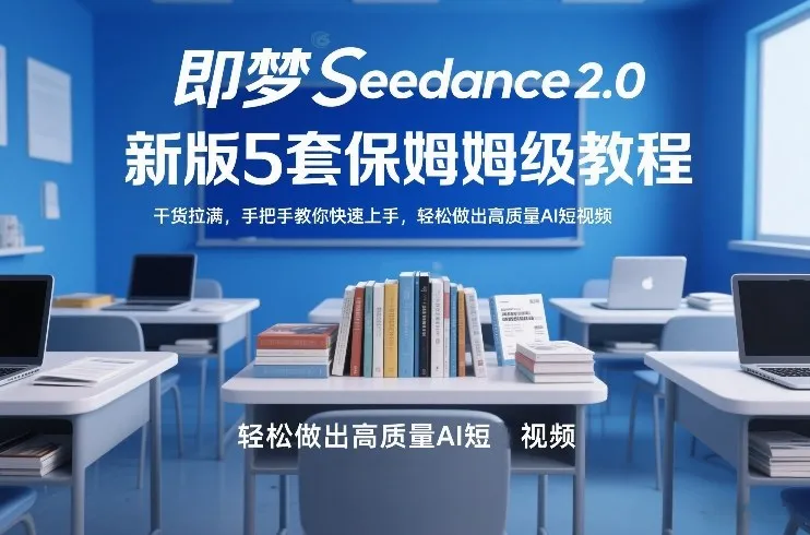 即梦Seedance2.0新版5套保姆级教程，干货拉满，手把手教你快速上手，轻松做出高质量AI短视频-一支黑兰州