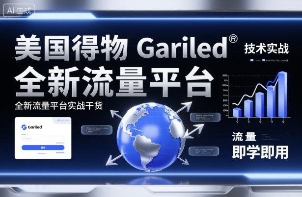 美国得物Gariled技术实战,全新流量平台实战干货,即学即用-一支黑兰州