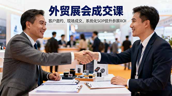 外贸展会成交课，含目标制定、客户邀约、现场成交，系统化SOP提升参展ROI-一支黑兰州