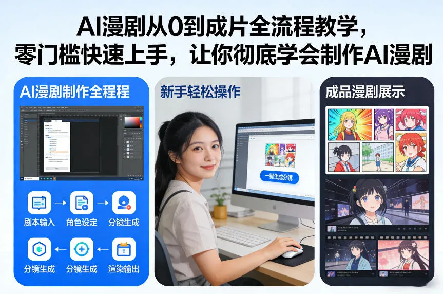 AI漫剧从0到成片全流程教学，零门槛快速上手，让你彻底学会制作AI漫剧【保姆级教程】-一支黑兰州