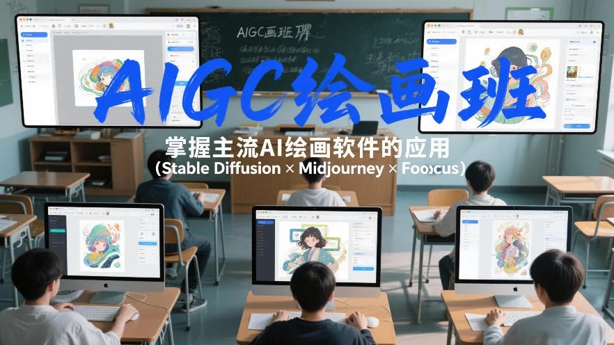 AIGC绘画班,掌握主流Ai绘画软件的应用(Stable Diffusion x Midjourney x Fooocus)-一支黑兰州