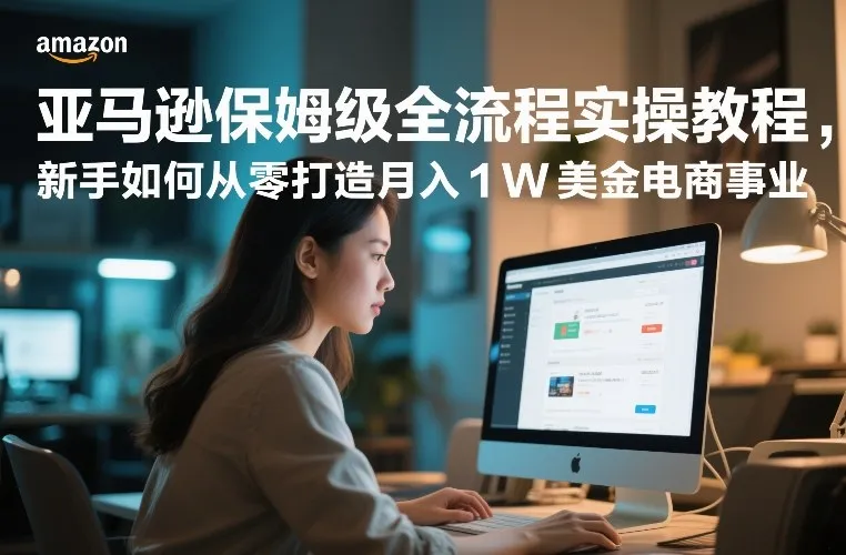亚马逊保姆级全流程实操教程，新手如何从零打造月入1W美金电商事业-一支黑兰州
