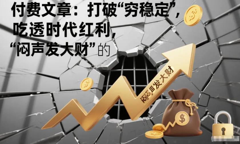 付费文章：打破“穷稳定”，吃透时代红利，“闷声发大财”的终极真谛-一支黑兰州