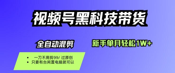 视频号黑科技短视频带货,新手一个月也1W+,纯搬运一刀不用剪,零投入【揭秘】-一支黑兰州