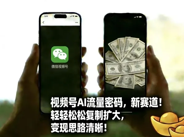 视频号AI流量密码新赛道,轻轻松松复制扩大,变现思路清晰-一支黑兰州