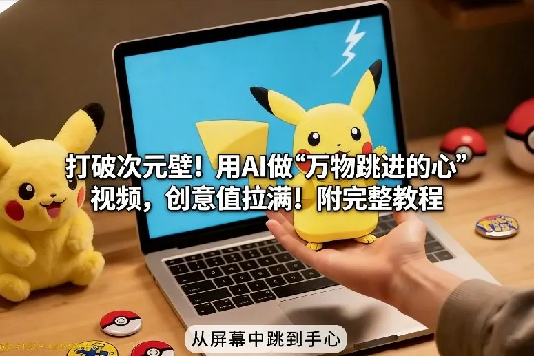 打破次元壁!用AI做【万物跳进手心】视频,创意值拉满!附完整教程