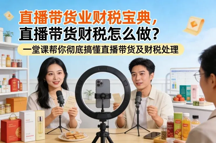 直播带货业财税宝典，直播带货财税怎么做？一堂课帮你彻底搞懂直播带货及财税处理-一支黑兰州
