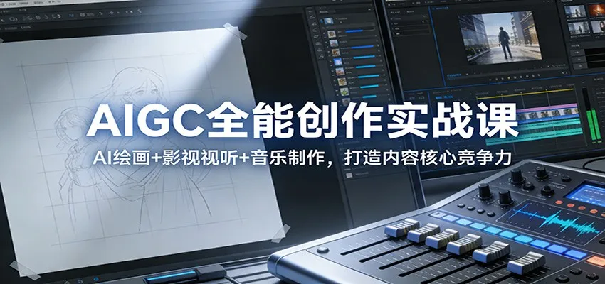 AIGC全能创作实战课：AI绘画+影视视听+音乐制作，打造内容核心竞争力-一支黑兰州