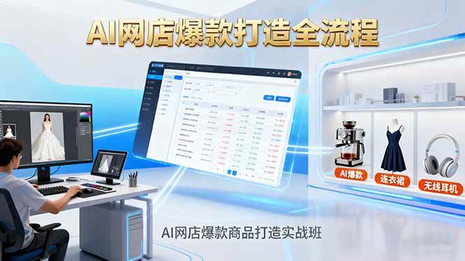（16326期）AI网店爆款商品打造实战班：AI技术实现商品图智能处理，快速搭建AI网店-一支黑兰州