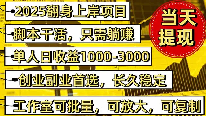 2025翻身上岸项目脚本干活，内部客户经理内部开号，单人日收益1000-300…-一支黑兰州