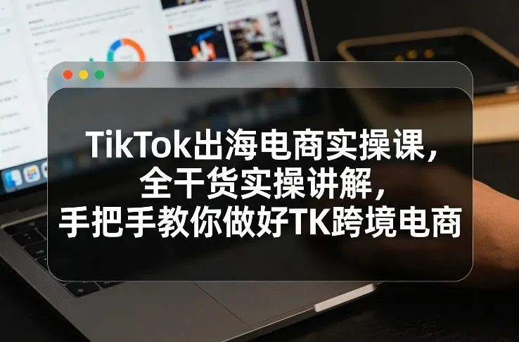 TikTok出海电商实操课，全干货实操讲解，手把手教你做好TK跨境电商-一支黑兰州