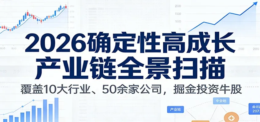 付费文章：2026确定性高成长产业链全景扫描：覆盖10大行业、50余家公司，掘金投资牛股-一支黑兰州