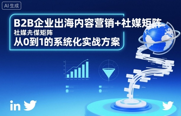 B2B企业出海内容营销+社媒矩阵，从0到1的系统化实战方案-一支黑兰州