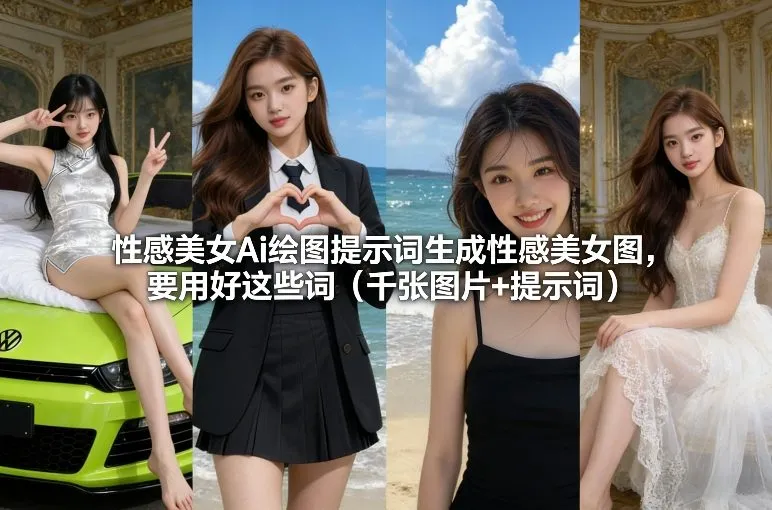 性感美女Ai绘图提示词生成性感美女图，要用好这些词（千张图片+提示词）-一支黑兰州