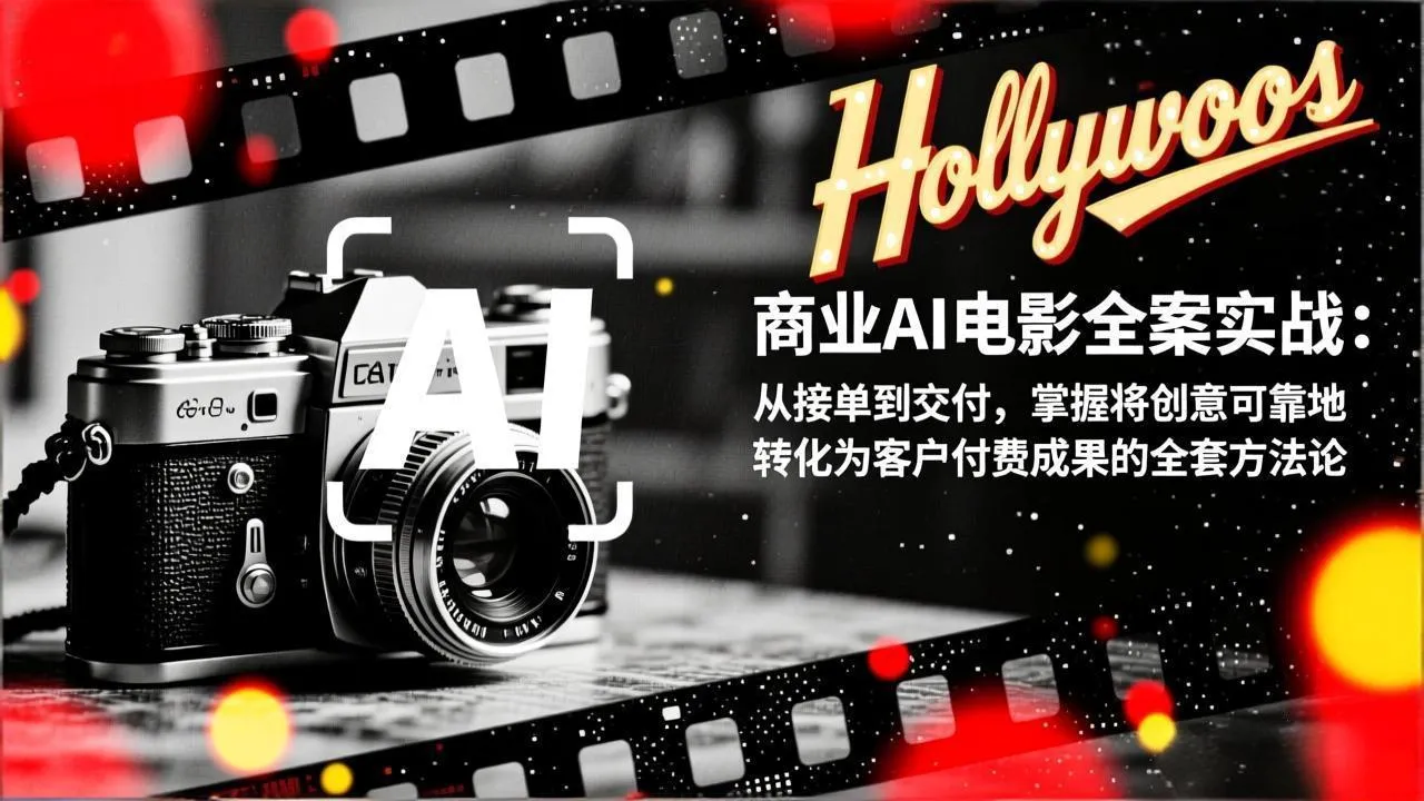 商业AI电影全案实战：从接单到交付，掌握将创意可靠地转化为客户付费成果的全套方法论-一支黑兰州