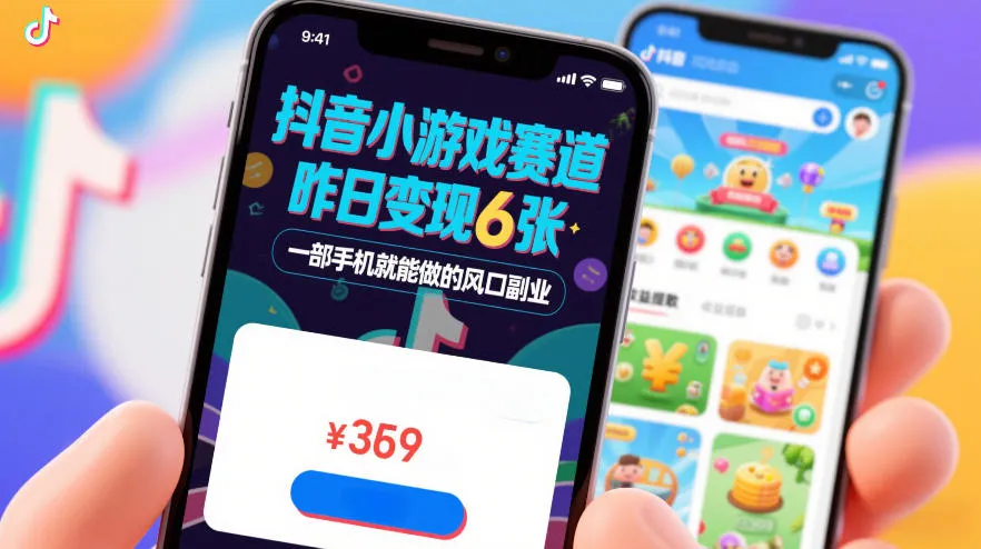抖音小游戏赛道，昨日变现600+，零基础一部手机就能做的风口副业【揭秘】-一支黑兰州