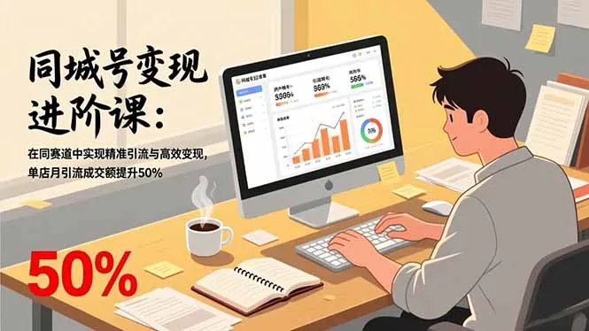 同城号变现进阶课：在同城赛道中实现精准引流与高效变现，单店月引流成交额提升50%-一支黑兰州