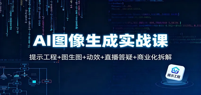 AI图像生成实战课：提示工程+图生图+动效+直播答疑+商业化拆解-一支黑兰州