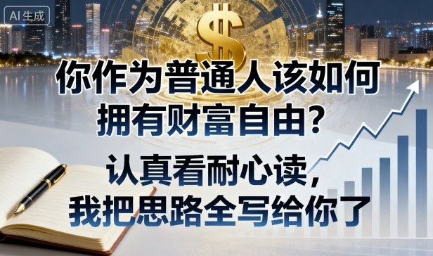 付费文章：你作为普通人该如何拥有财富自由？认真看耐心读，我把思路全写给你了-一支黑兰州