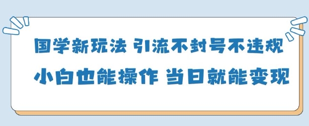 AI国学项目-零基础小白都能轻松上手-当天见收益-一支黑兰州