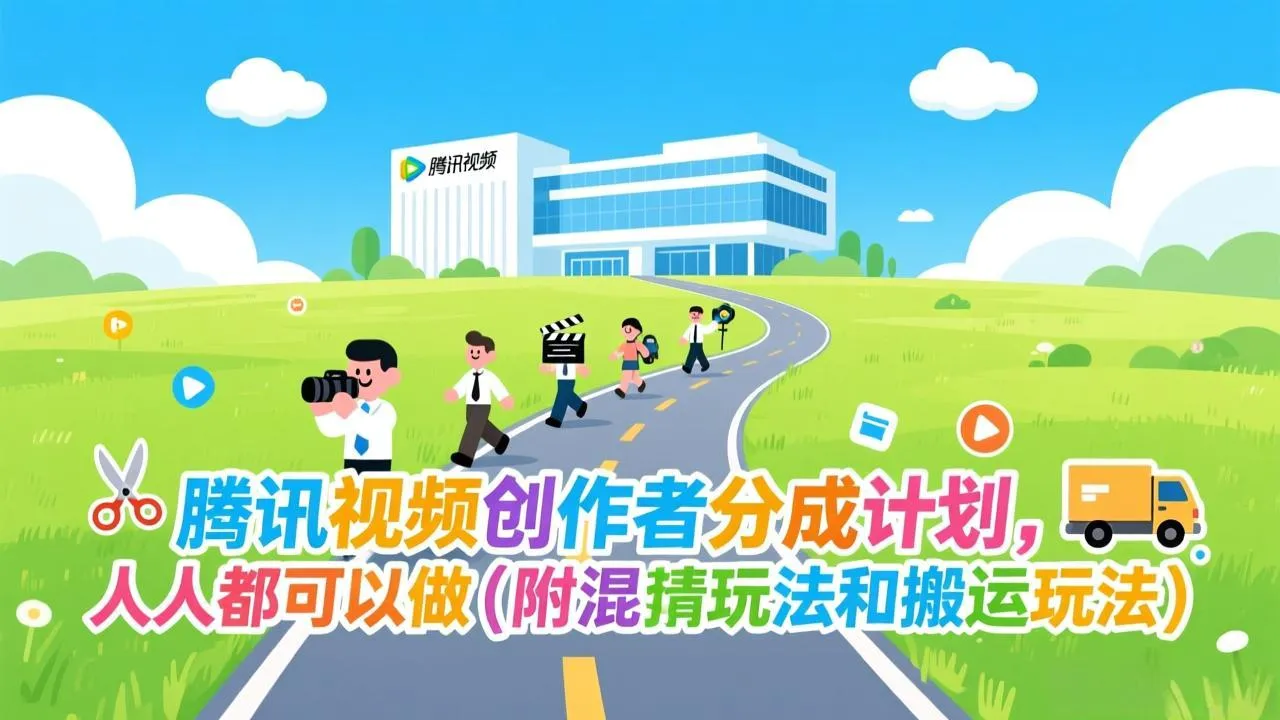 腾讯视频创作者分成计划，人人都可以做(附混剪玩法和搬运玩法-一支黑兰州