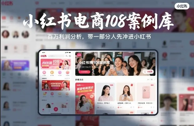 小红书电商108案例库，百W利润分析，带一部分人先冲进小红书【文档】-一支黑兰州