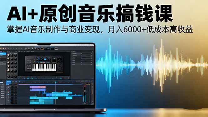 （16324期）AI+原创音乐搞钱课：掌握AI音乐制作与商业变现，月入6000+低成本高收益-一支黑兰州