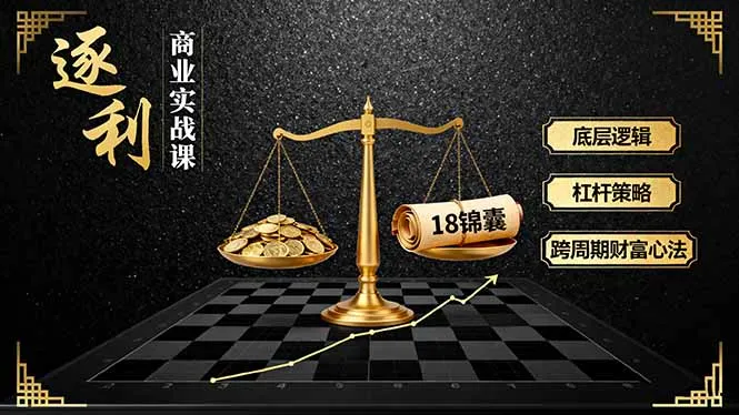 《逐 利》商业实战课，底层逻辑、杠杆策略、18锦囊，跨周期财富心法(更新-一支黑兰州