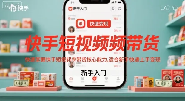 快手短视频带货，快速掌握快手短视频带货核心能力，适合新手快速上手变现-一支黑兰州